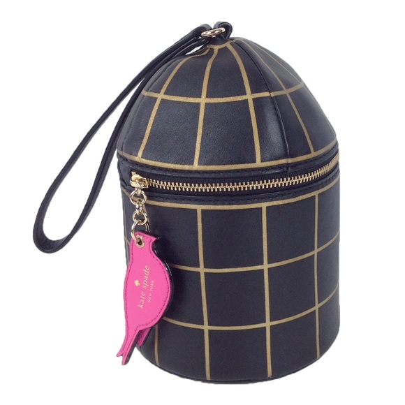 Kate Spade Jade Drive Leather Birdcage Wristlet, Black - Picture 1 of 6